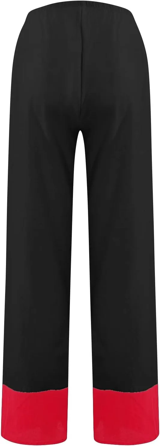 Womens Capri Pants for Summer Petite Length Linen Capris Cropped Pants Plus Size Drawstring Elastic High Waist Joggers