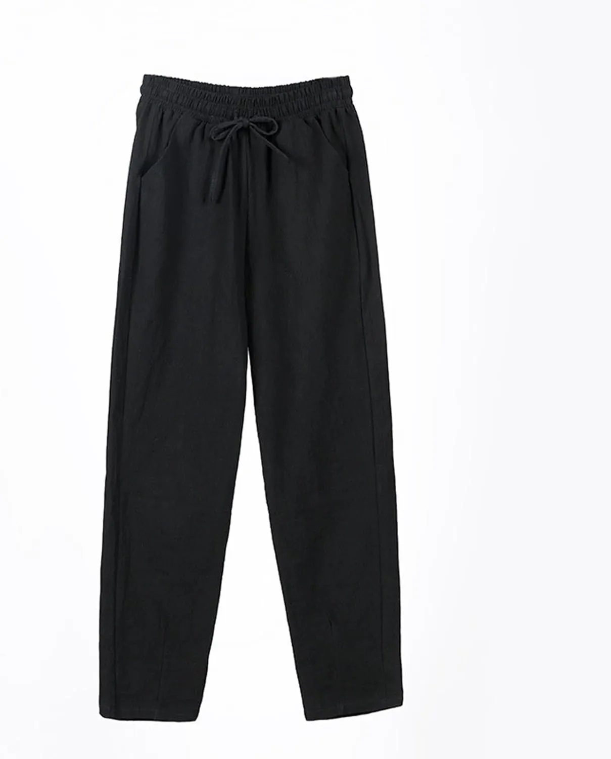 Womens Casual Cotton Linen Pants 2025 Summer High Waist Wide Leg Trousers Relax Fit Comfy Beach Pants with Pockets