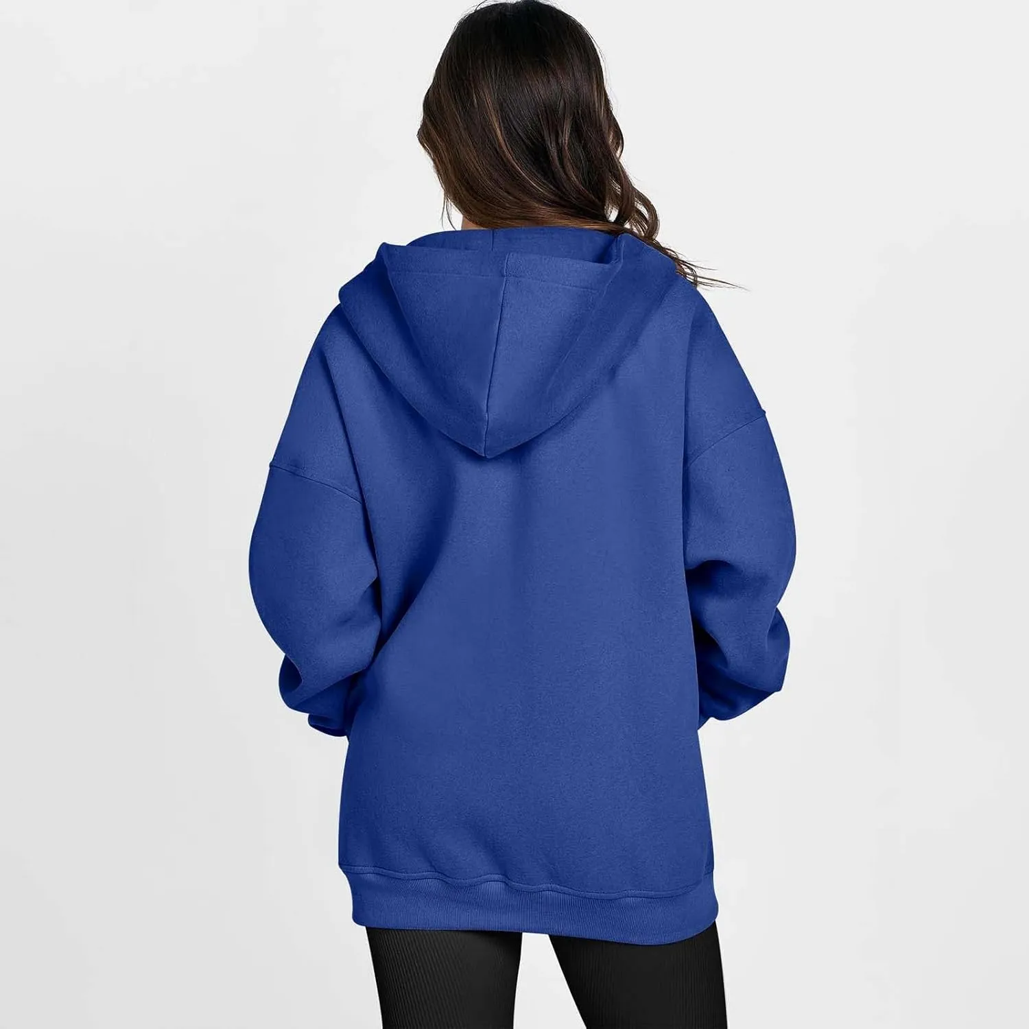 Women's Oversized Hoodies Fleece Lined Zip Up Sweatshrits Casual Fall Jackets Loose Fit Sweatshirt with Pockets