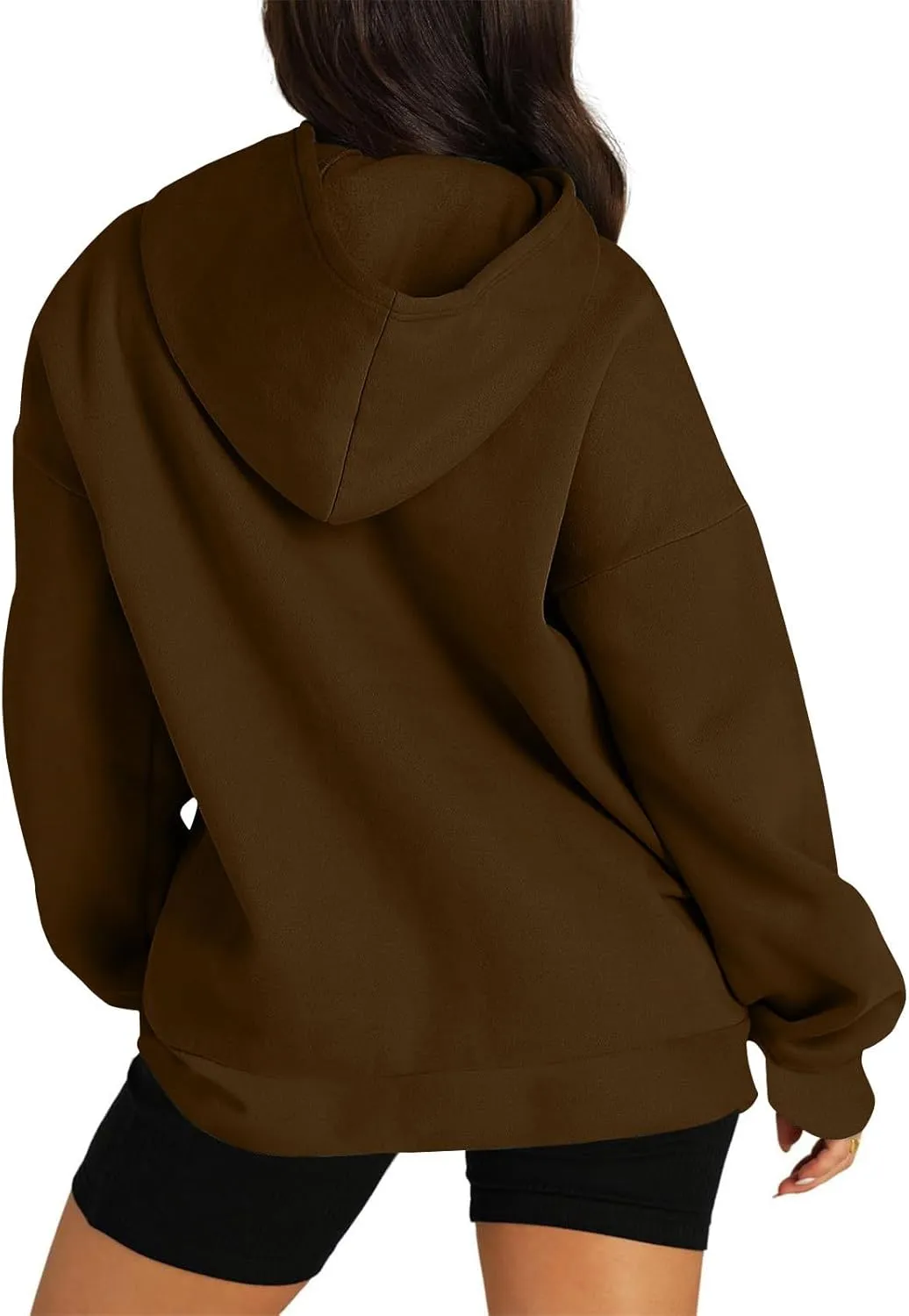 Womens Oversized Hoodies Fleece Sweatshirts Casual Long Sleeve Drop Shoulder Pullover Fall Winter Outfits Y2K Tops