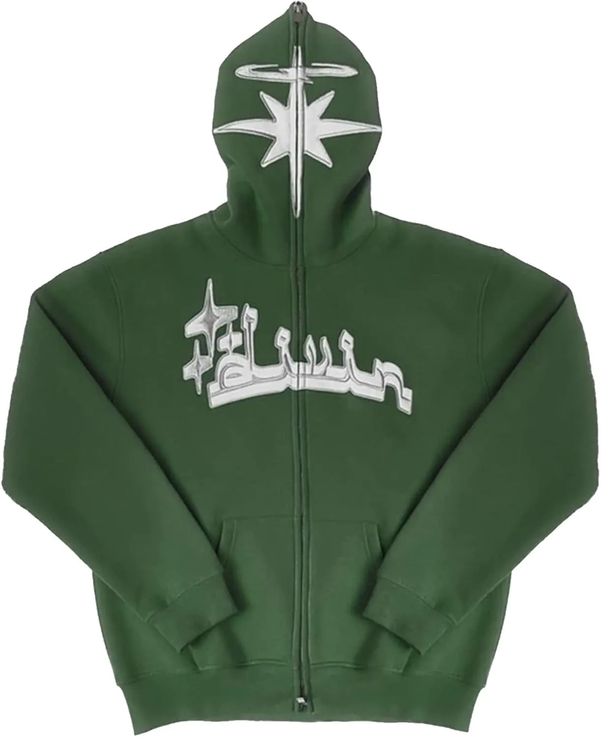 Womens Oversized Zip Up Hoodie Y2K Casual Long Sleeve Black Hooded Sweatshirt 90s Solid Zipper Jacket Cute Tops
