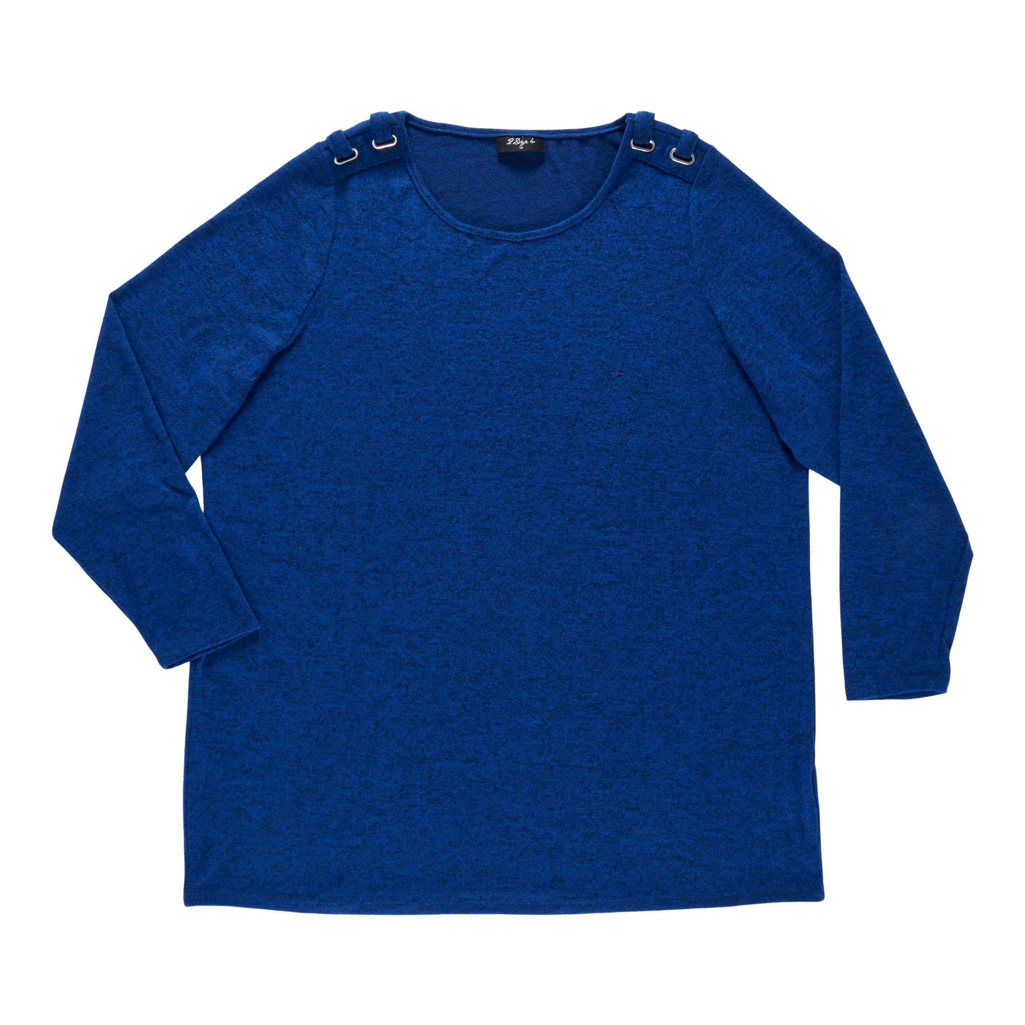 Women's Plus Round Neck Shoulder Detail Blouse