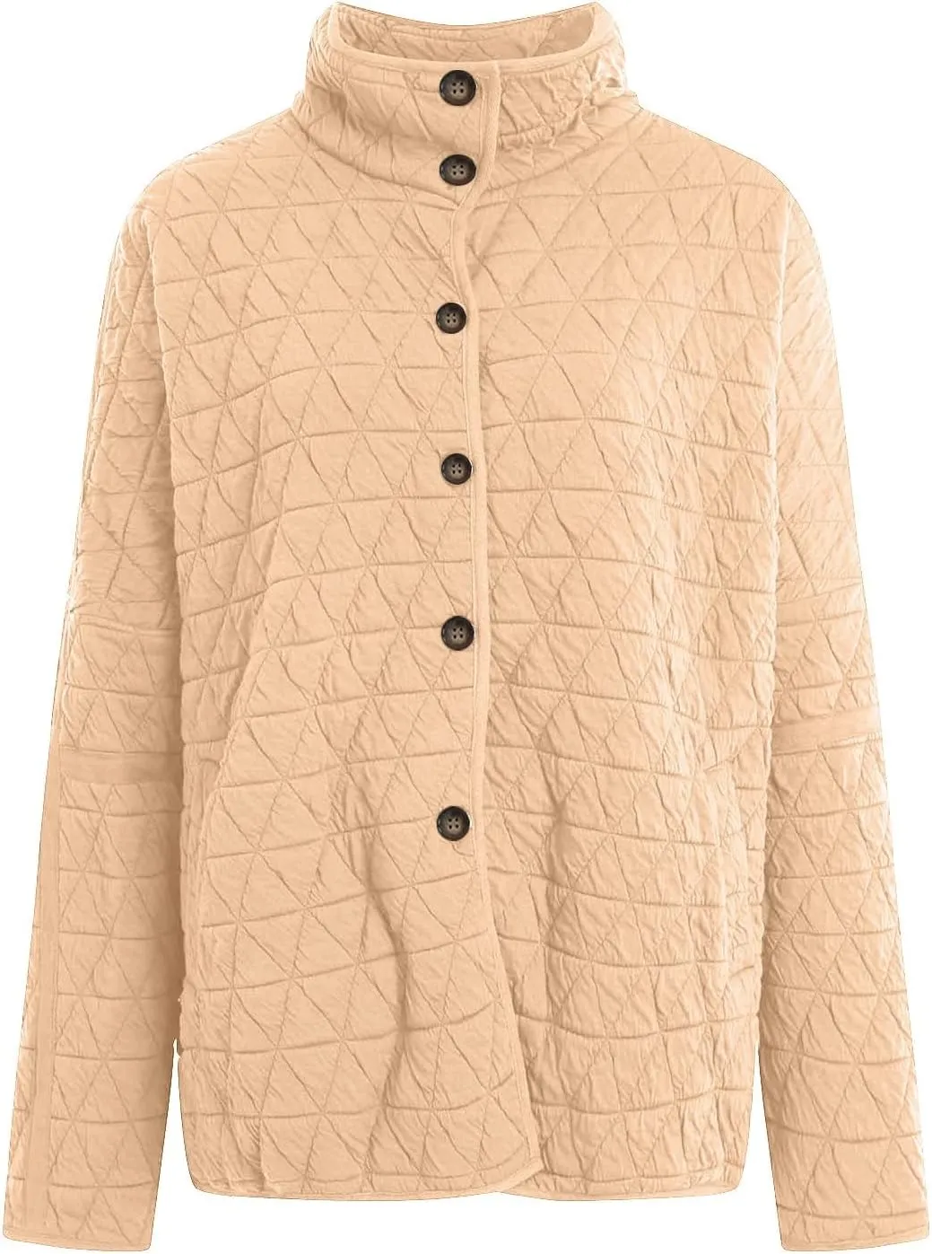 Women's Quilted Lightweight Jackets Long Sleeve Winter Cropped Cotton Padded Coat Jacket Tie Front Puffy Outwear