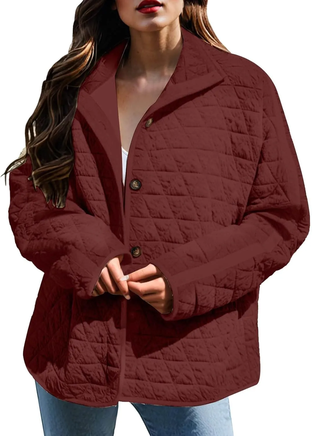 Women's Quilted Lightweight Jackets Long Sleeve Winter Cropped Cotton Padded Coat Jacket Tie Front Puffy Outwear