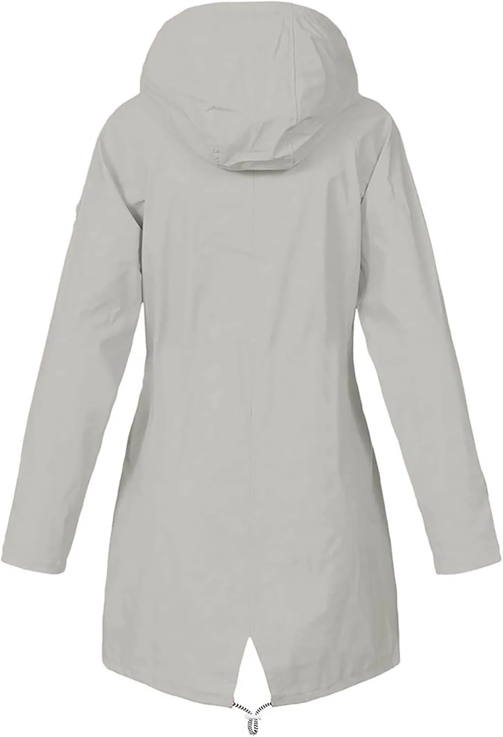 Womens Raincoat Windbreaker Jackets Outdoor Waterproof Lightweight Hooded Rain Coat Windproof Trench Jacket Coat 2024