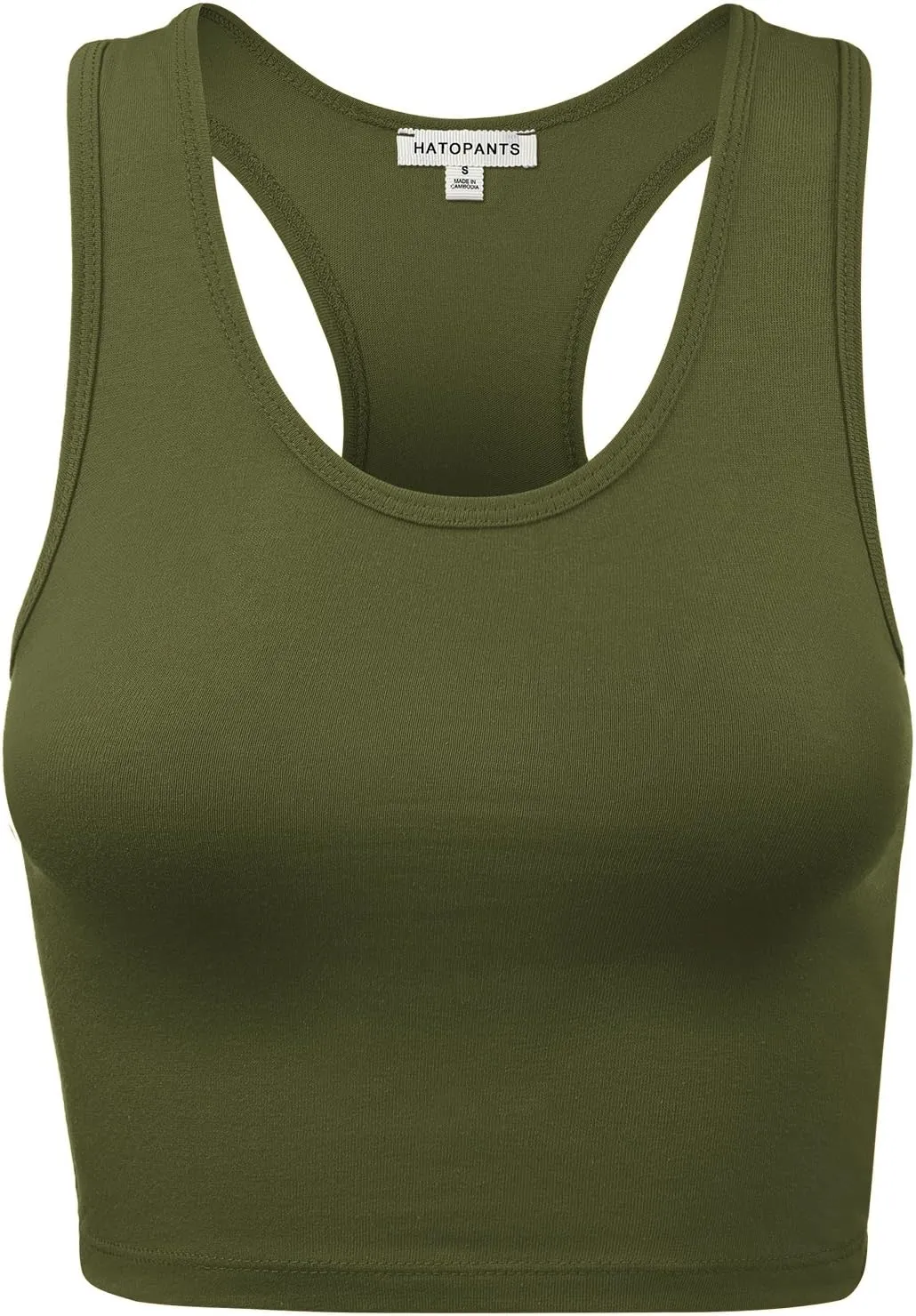Women's Sleeveless Racerback Crop Camisole Tank Tops Cotton Basic Shirts