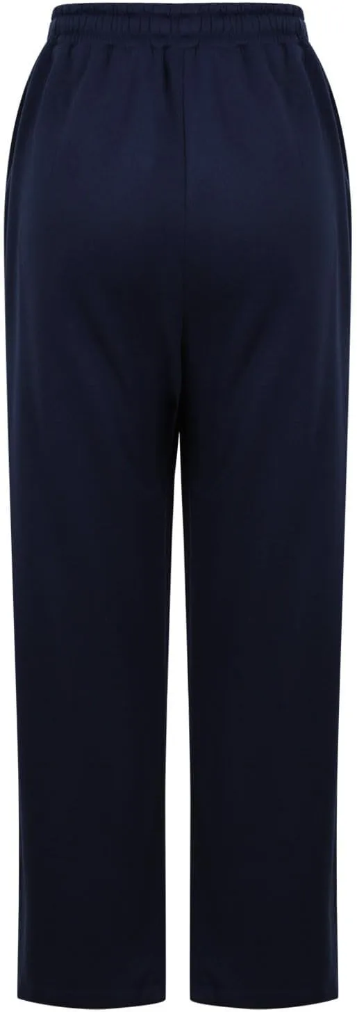 Women's Straight Long Pants Sports Fitness Loose Pants Solid Color Casual Trousers High Waist Trousers with Pocket
