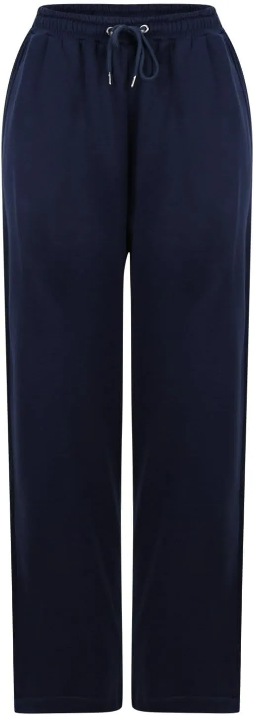 Women's Straight Long Pants Sports Fitness Loose Pants Solid Color Casual Trousers High Waist Trousers with Pocket