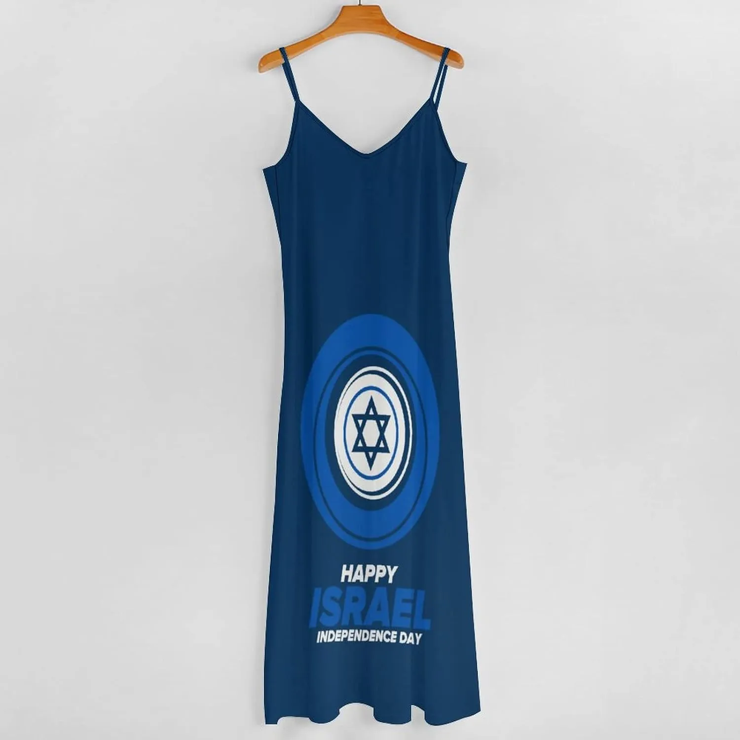 Women's Summer Dresses Happy Israel Independence Day Maxi Dress Vacation Outfits Sundress Beach Dresses for Women