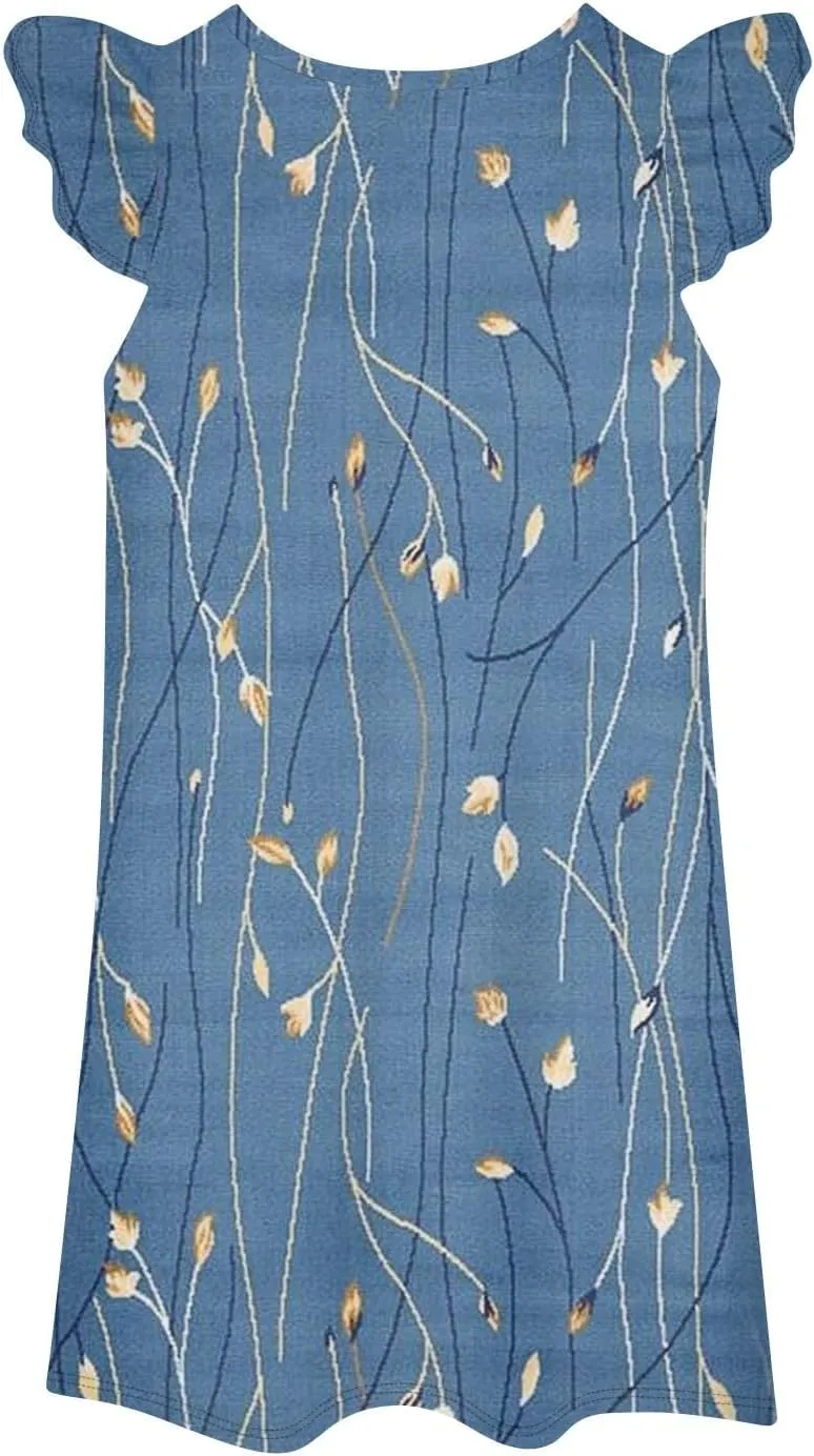 Womens Summer Dresses Solid Tank Dresses Flowy Beach Mini Dress Casual U Neck Sleeveless a Line Dress Sundresses