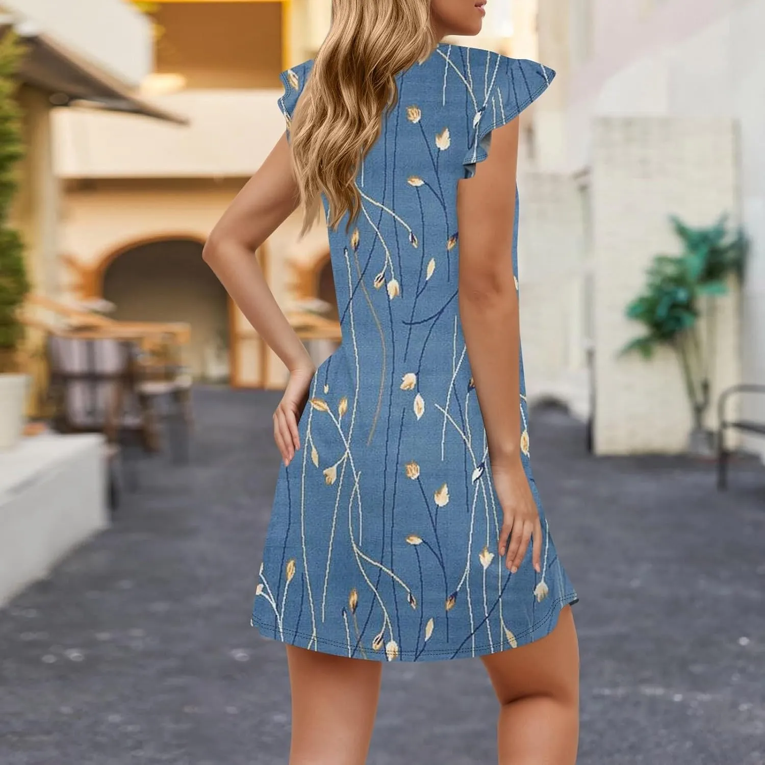 Womens Summer Dresses Solid Tank Dresses Flowy Beach Mini Dress Casual U Neck Sleeveless a Line Dress Sundresses