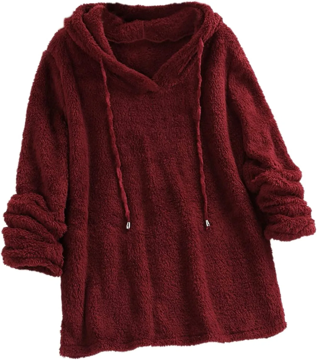 Womens Sweatshirt Women Casual Button V Neck Hoodies Oversized Pullover Sweatshirt Hooded Tops with Pockets