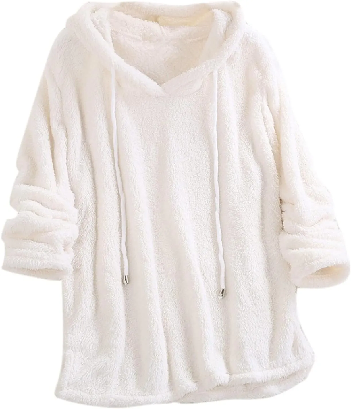 Womens Sweatshirt Women Casual Button V Neck Hoodies Oversized Pullover Sweatshirt Hooded Tops with Pockets