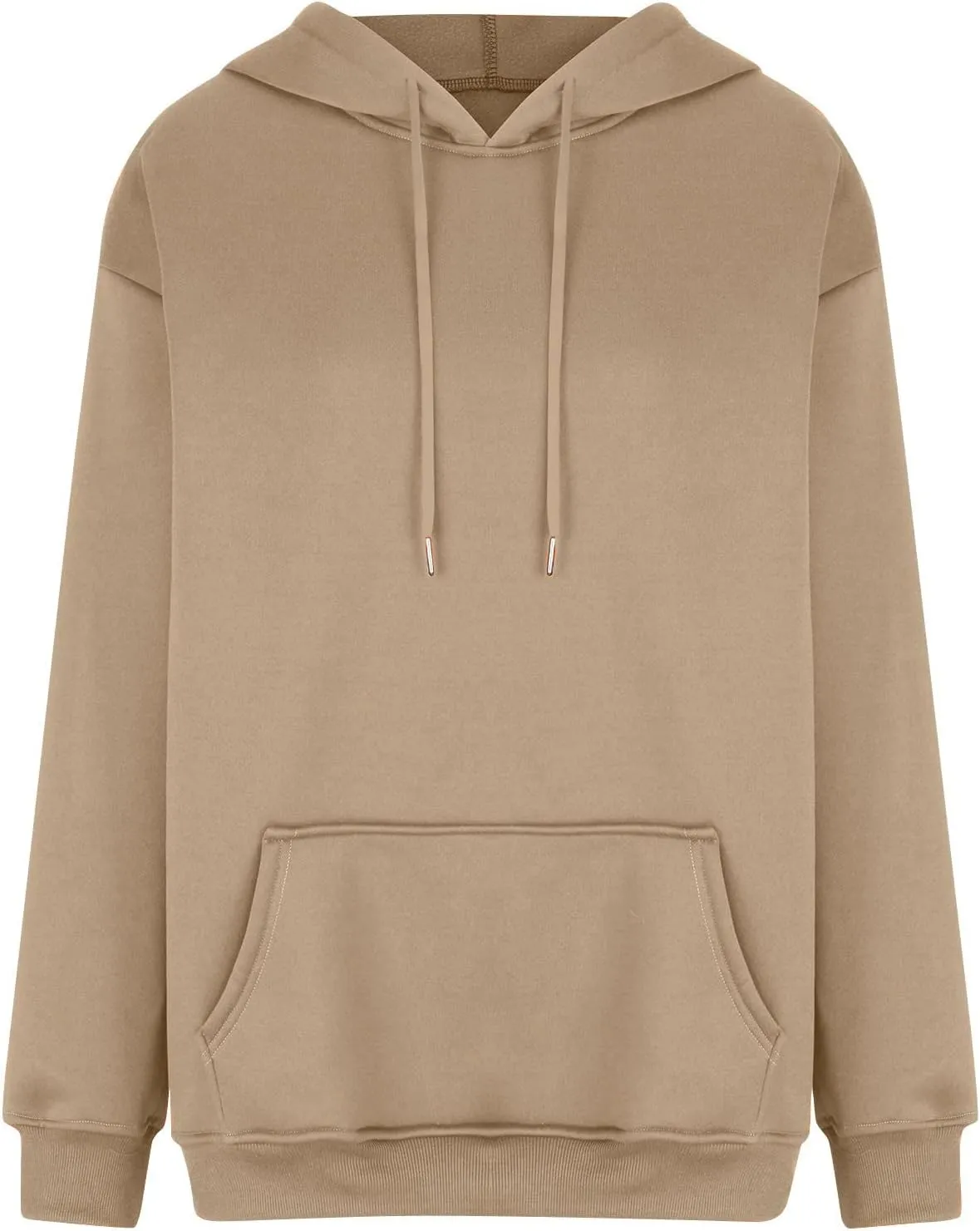 Womens Sweatshirts Trendy solid color Hoodie Casual Fleece Pullover Drawstring Fall Sweater Comfort Hoodie Hiking Clothes