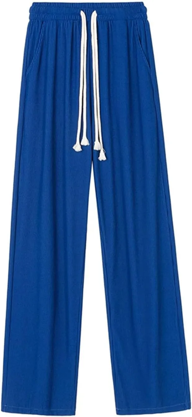 Women's Wide Leg Pants High Waist Loose Pants Korean Straight Long Trousers
