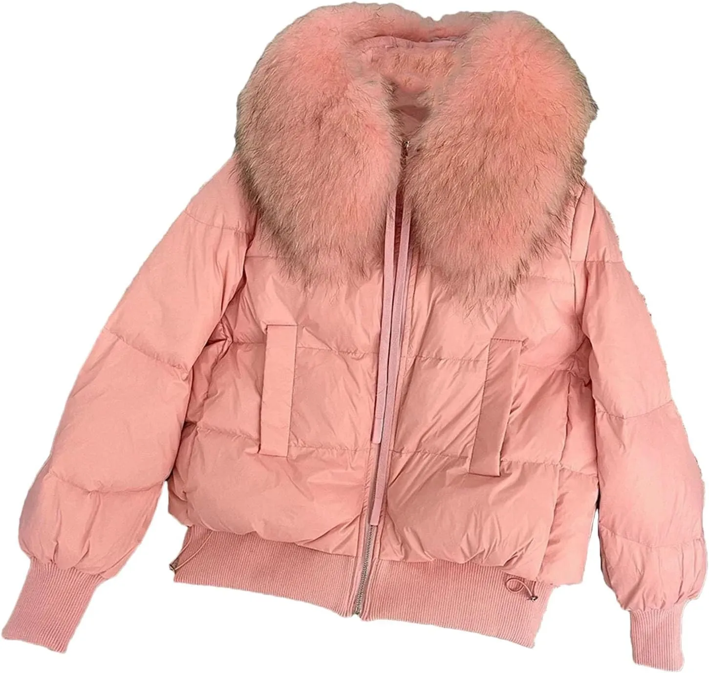 Women's Winter Cotton Padded Jacket Large Thick Warm Coat Short Duck Down Outerwear