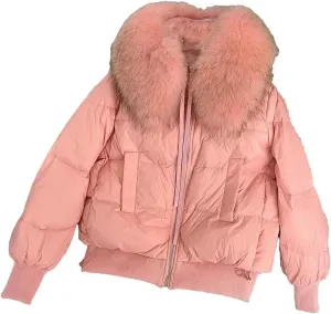 Women's Winter Cotton Padded Jacket Large Thick Warm Coat Short Duck Down Outerwear