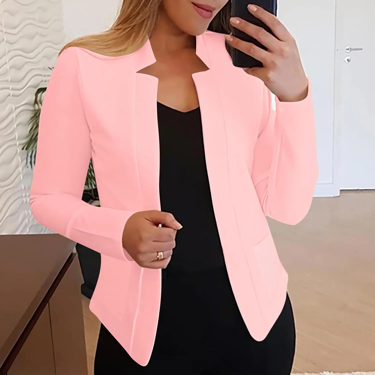Women's Work Office Blazer Fall Fashion Business Casual Long Sleeve Petite Blazer Dressy Suit Jackets Trendy Outfits