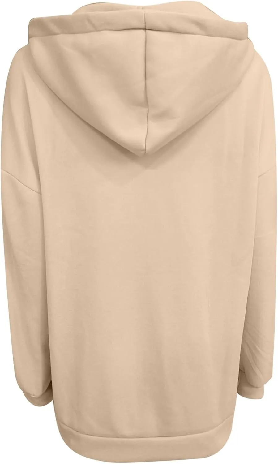 Womens Zip Up Hoodie Jacket Plus Size Long Sleeve Hooded Drawstring Oversized Coat Fall Winter Y2K Clothes