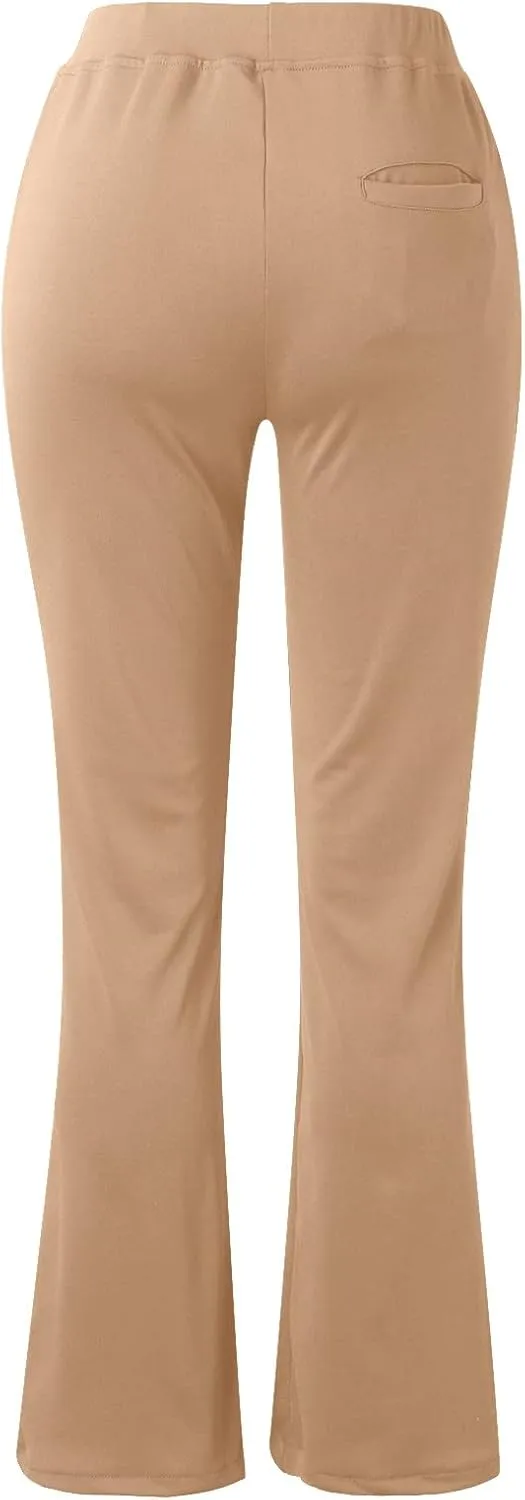 Work Pants for Women 2024 High Waist Stretch Soft Comfy Workout Yoga Pants Fashion Casual Business Trousers