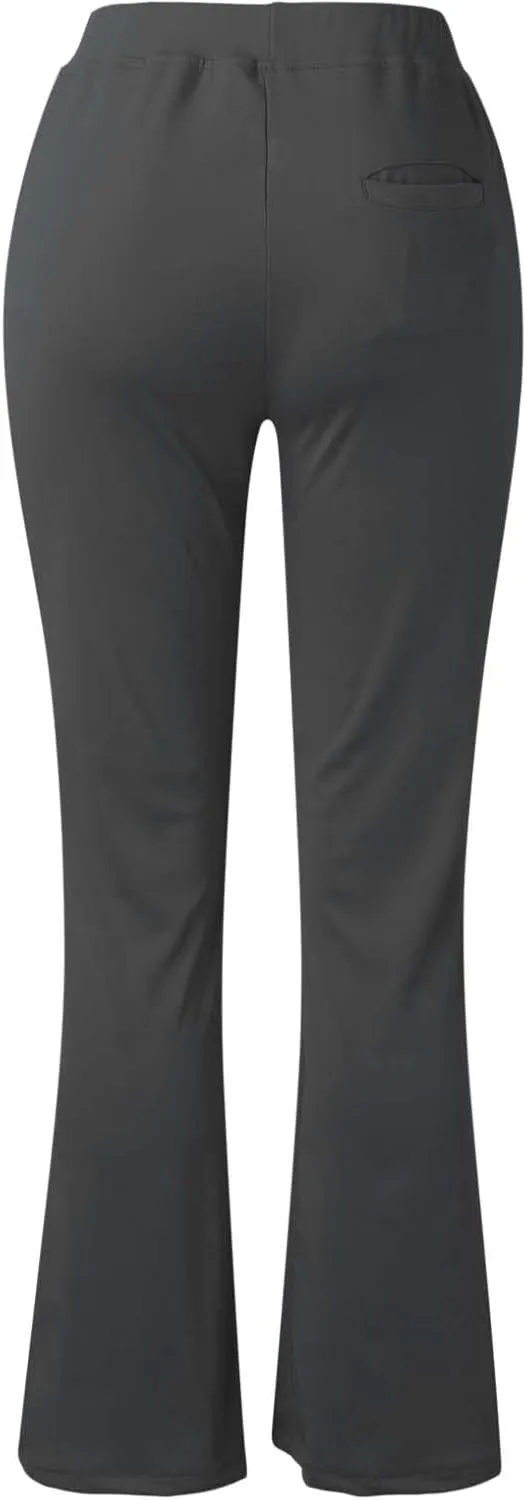 Work Pants for Women 2024 High Waist Stretch Soft Comfy Workout Yoga Pants Fashion Casual Business Trousers