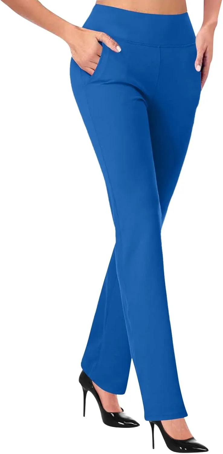 Work Pants for Women 2024 High Waist Stretch Soft Comfy Workout Yoga Pants Fashion Casual Business Trousers