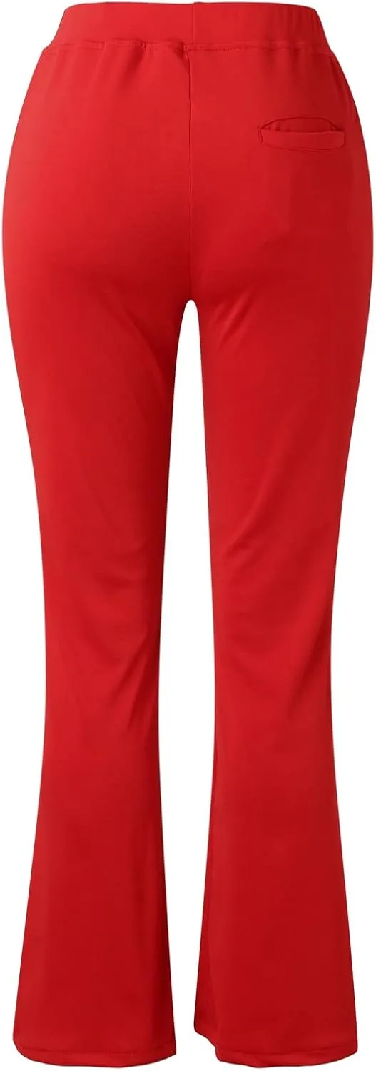 Work Pants for Women 2024 High Waist Stretch Soft Comfy Workout Yoga Pants Fashion Casual Business Trousers