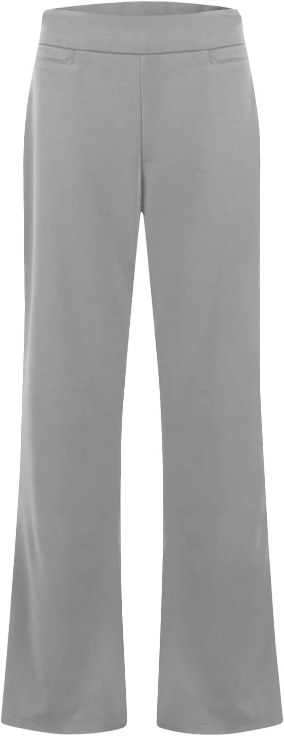 ZEFOTIM Flare Pants for Women Elastic Waist High Waisted Trouser Solid Color Curvy Trousers with Pocket