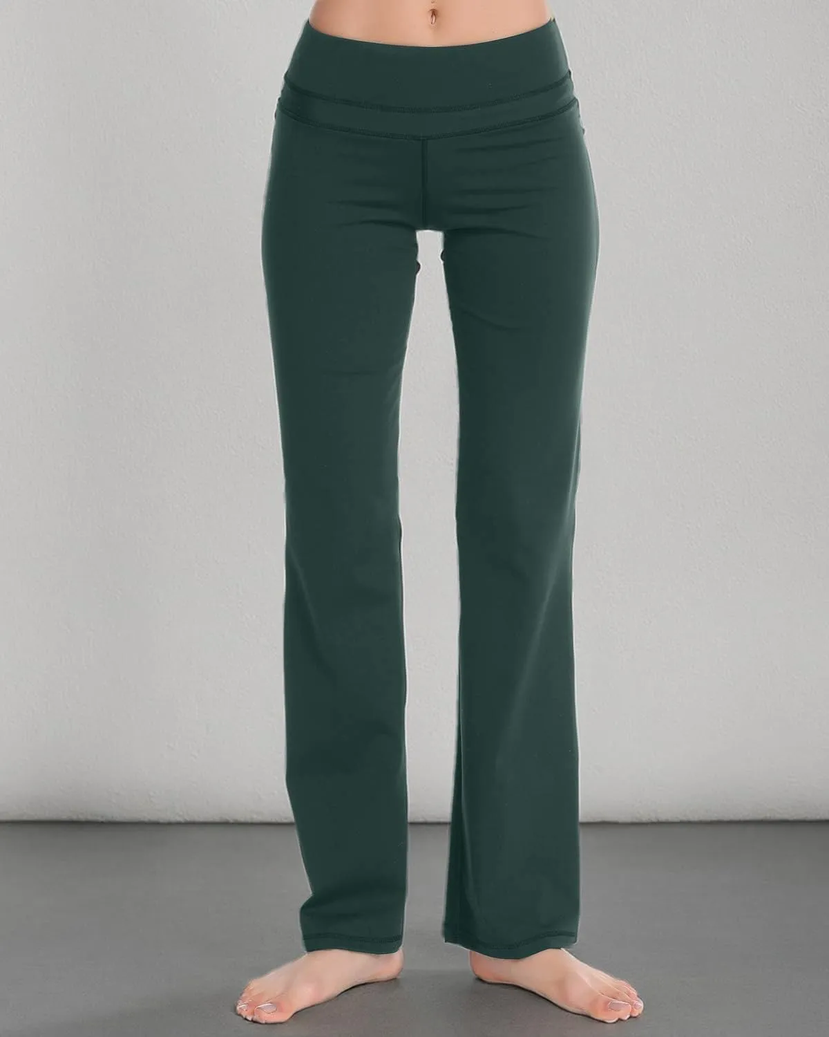 Zeronic Women's Bootcut Yoga Pants High Waist Tummy Control Long Bootleg Workout Running Flare Pants for Women Clothing
