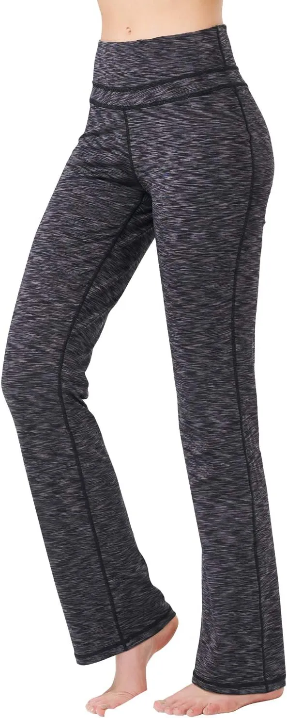 Zeronic Women's Bootcut Yoga Pants High Waist Tummy Control Long Bootleg Workout Running Flare Pants for Women Clothing