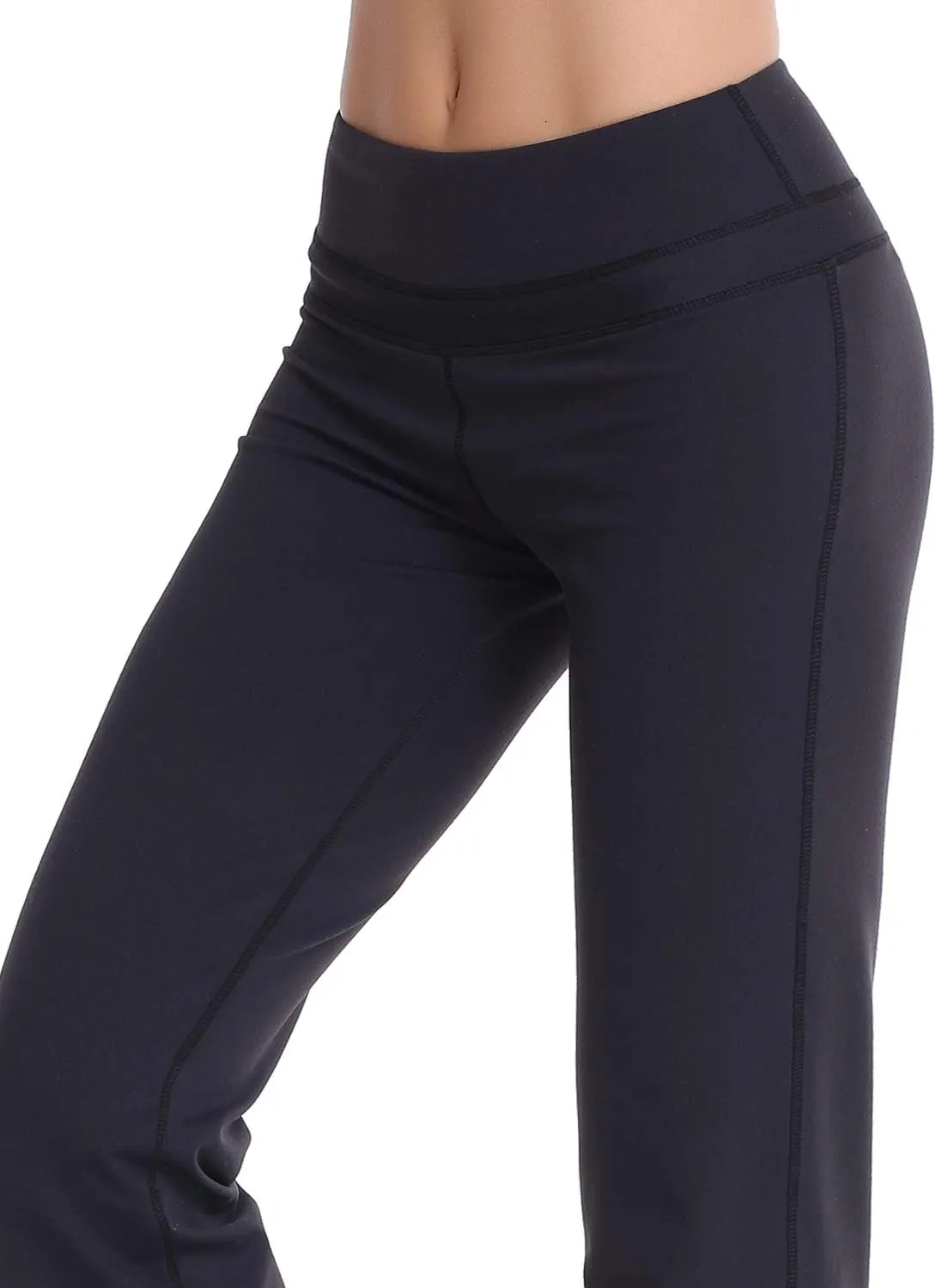 Zeronic Women's Bootcut Yoga Pants High Waist Tummy Control Long Bootleg Workout Running Flare Pants for Women Clothing