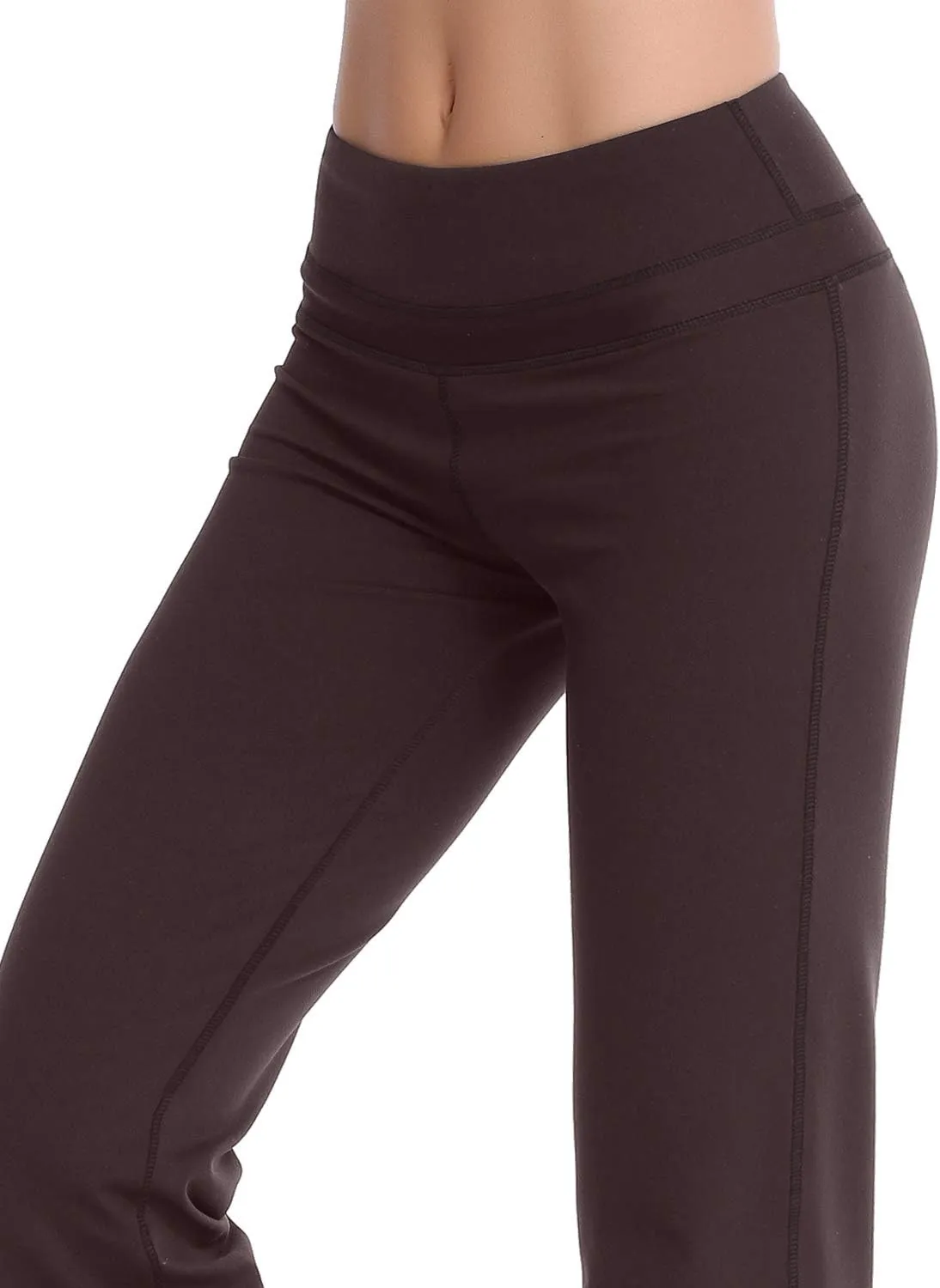 Zeronic Women's Bootcut Yoga Pants High Waist Tummy Control Long Bootleg Workout Running Flare Pants for Women Clothing