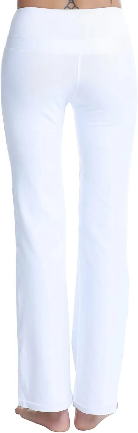Zeronic Women's Bootcut Yoga Pants High Waist Tummy Control Long Bootleg Workout Running Flare Pants for Women Clothing