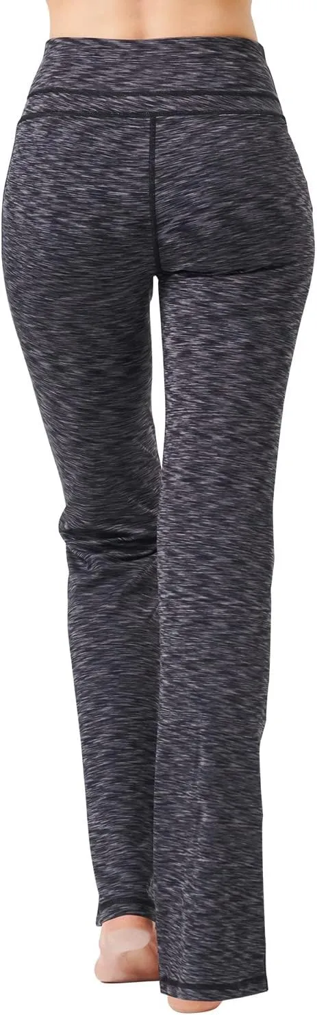 Zeronic Women's Bootcut Yoga Pants High Waist Tummy Control Long Bootleg Workout Running Flare Pants for Women Clothing