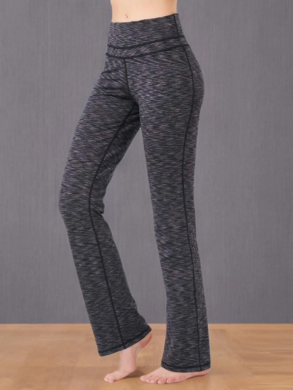 Zeronic Women's Bootcut Yoga Pants High Waist Tummy Control Long Bootleg Workout Running Flare Pants for Women Clothing