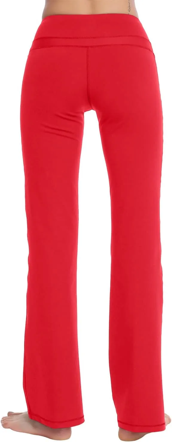 Zeronic Women's Bootcut Yoga Pants High Waist Tummy Control Long Bootleg Workout Running Flare Pants for Women Clothing